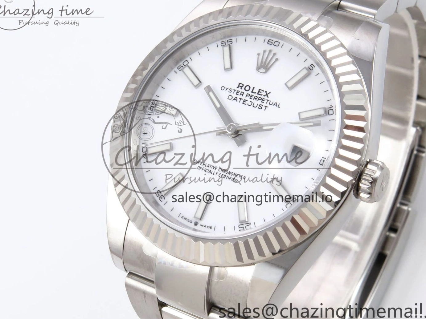 DateJust Dial on White Best 126334 41 Stick A3235 EWEF Bracelet Edition Oyster 0417